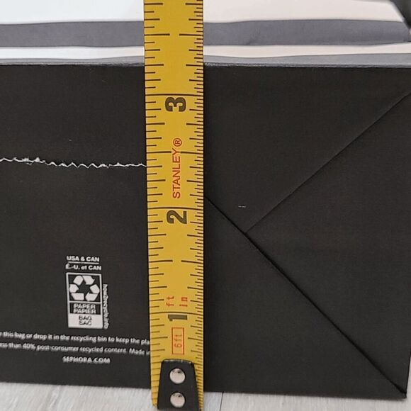 🖤🤍 SEPHORA Empty Black White Striped Paper Shopping Gift Bag with Tissues - Picture 4 of 9